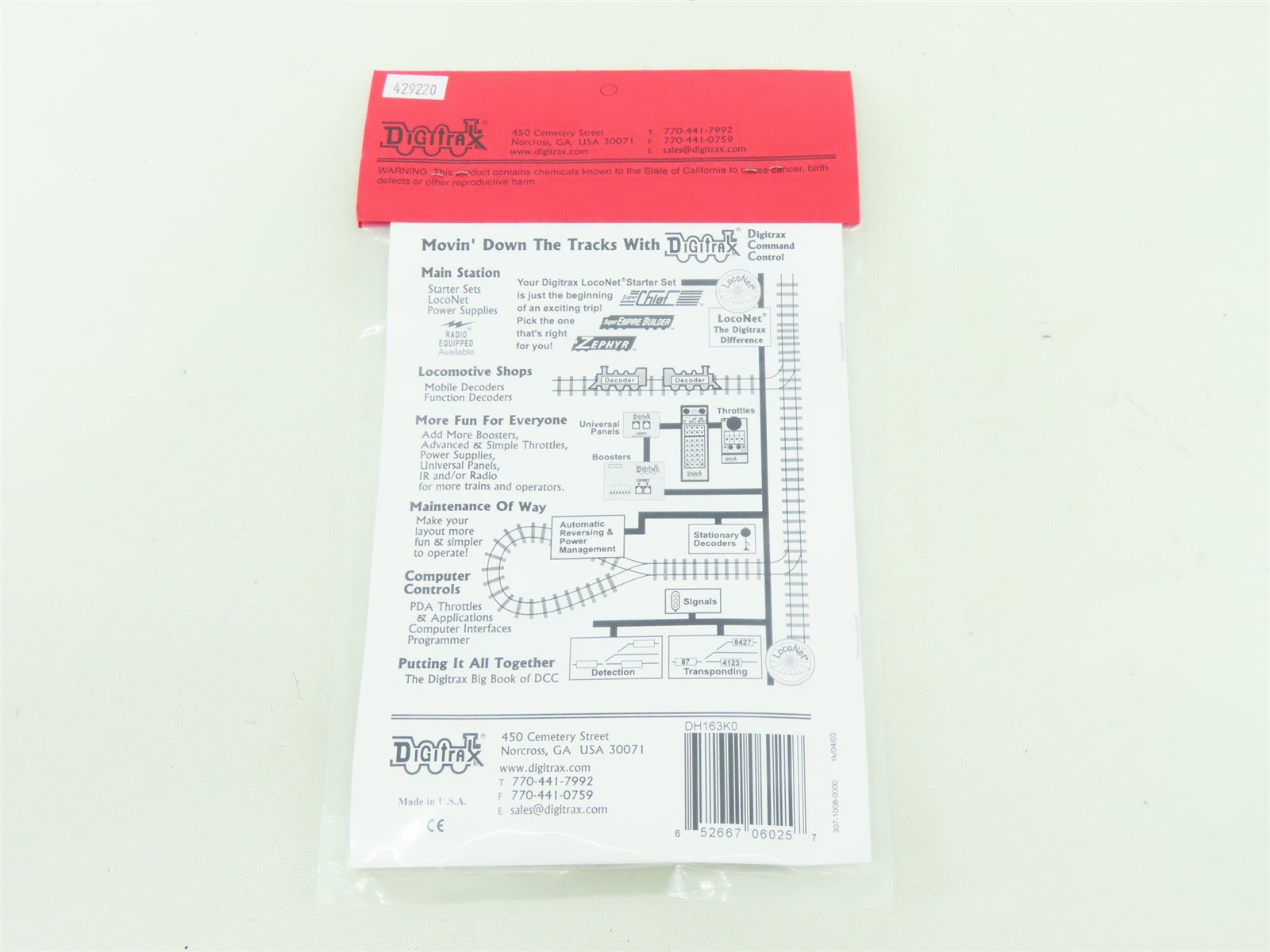 Digitrax DH163K0 DCC 1.5A Board Replacement Mobile Decoder for HO KATO Diesel