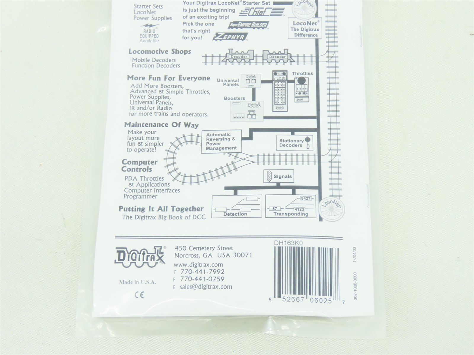 Digitrax DH163K0 DCC 1.5A Board Replacement Mobile Decoder for HO KATO Diesel