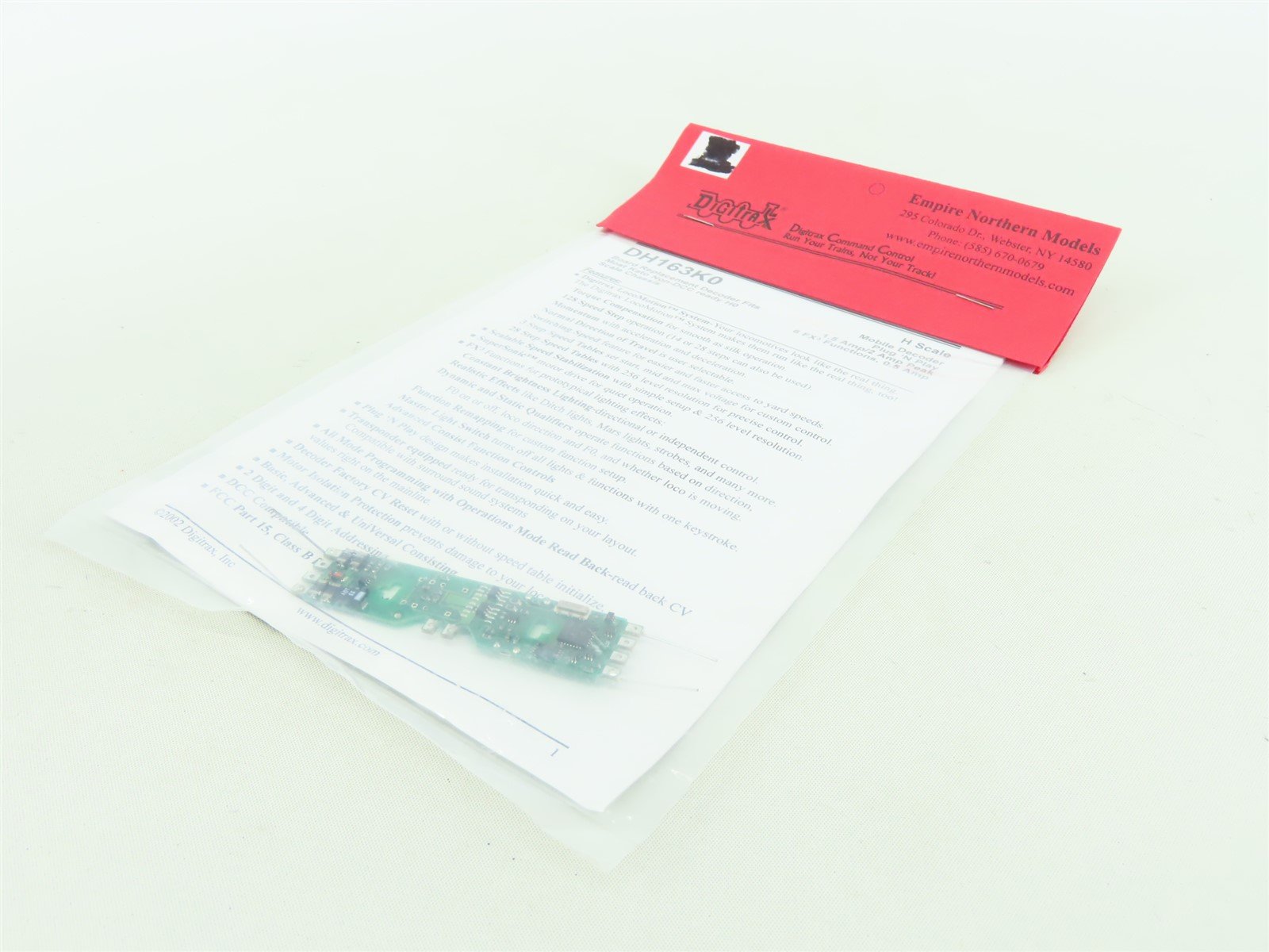 Digitrax DH163K0 DCC 1.5A Board Replacement Mobile Decoder for HO KATO Diesel