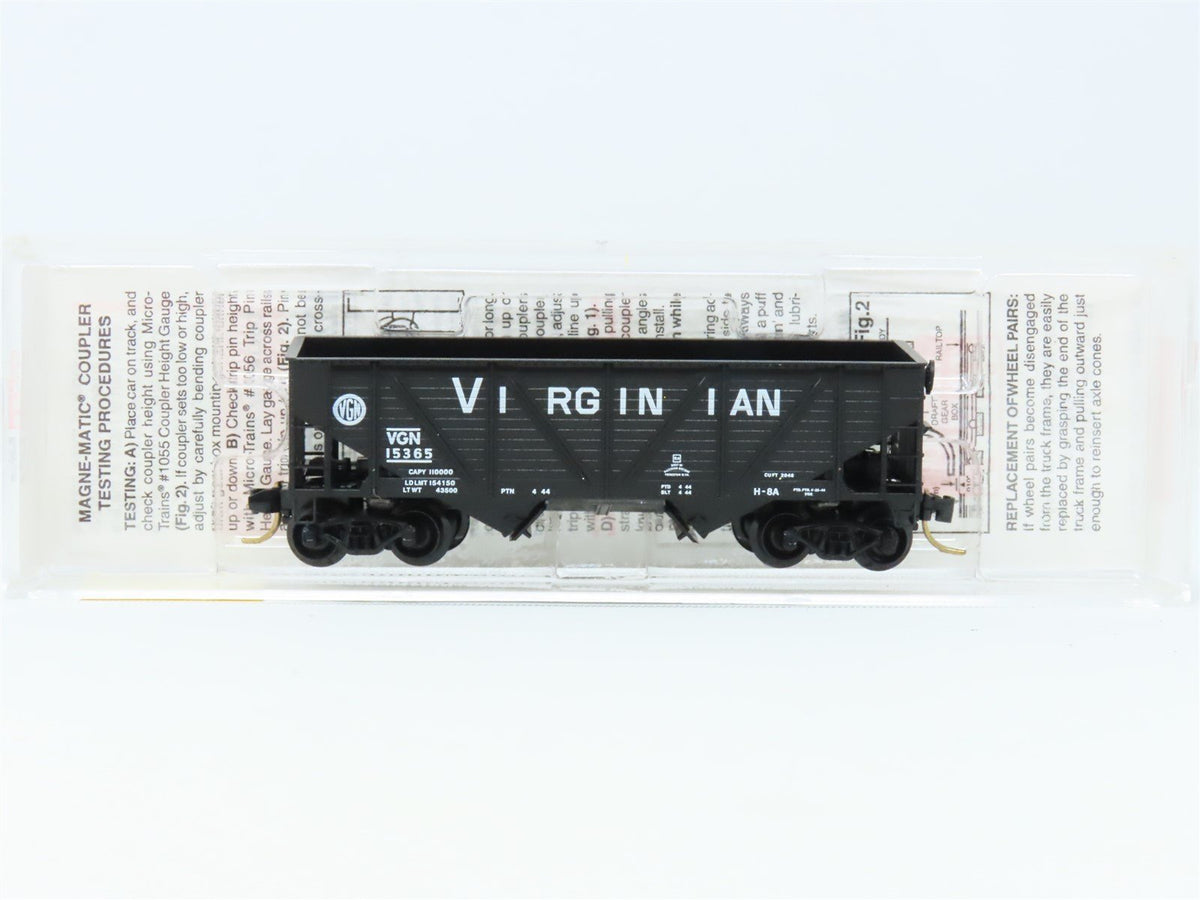 N Scale Micro-Trains MTL 57110 VGN Virginian 2-Bay Open Hopper #15365