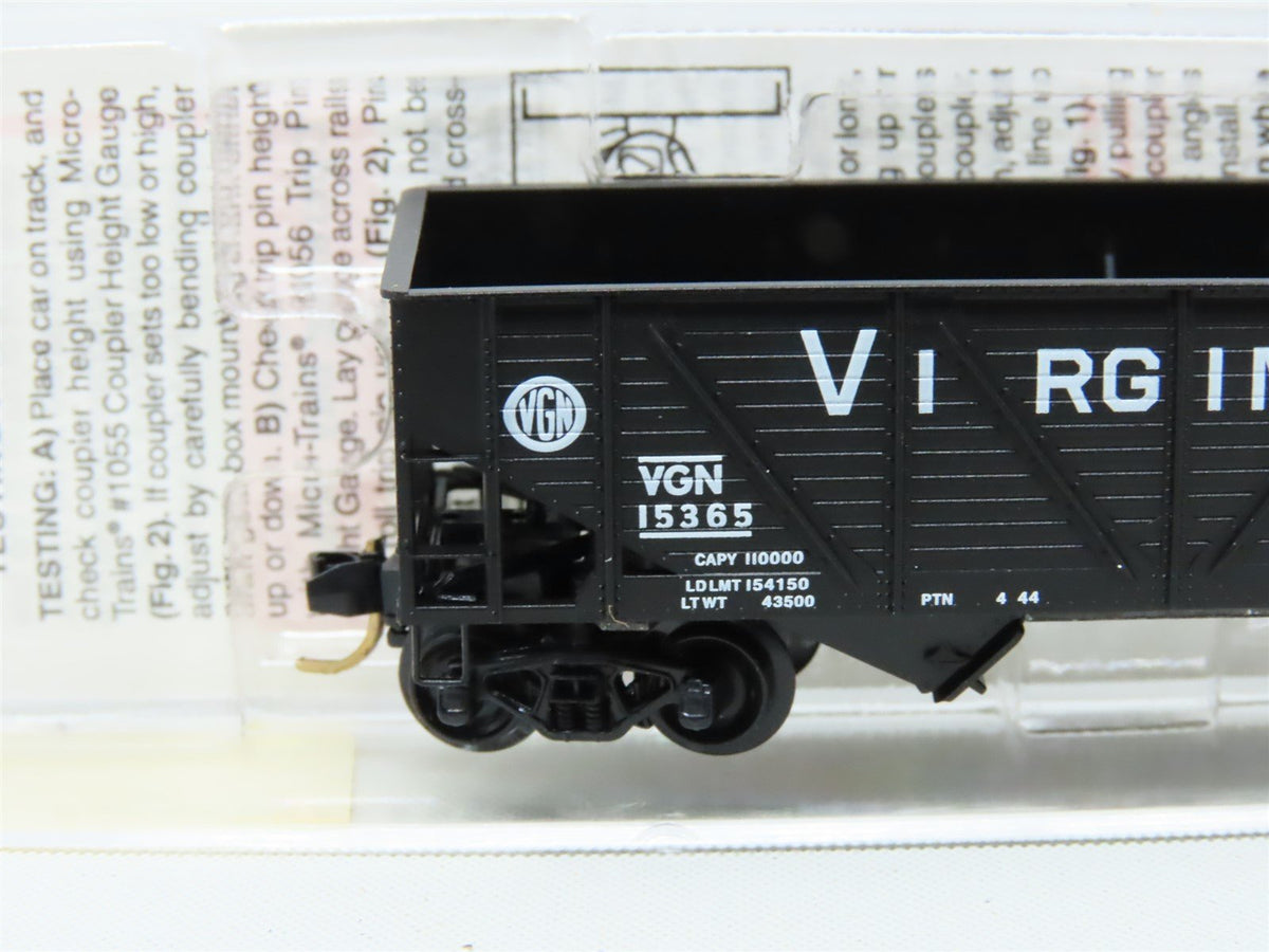 N Scale Micro-Trains MTL 57110 VGN Virginian 2-Bay Open Hopper #15365