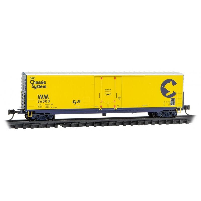 N Scale Micro-Trains MTL 18100310 WM Chessie System 50&#39; Steel Box Car #36003