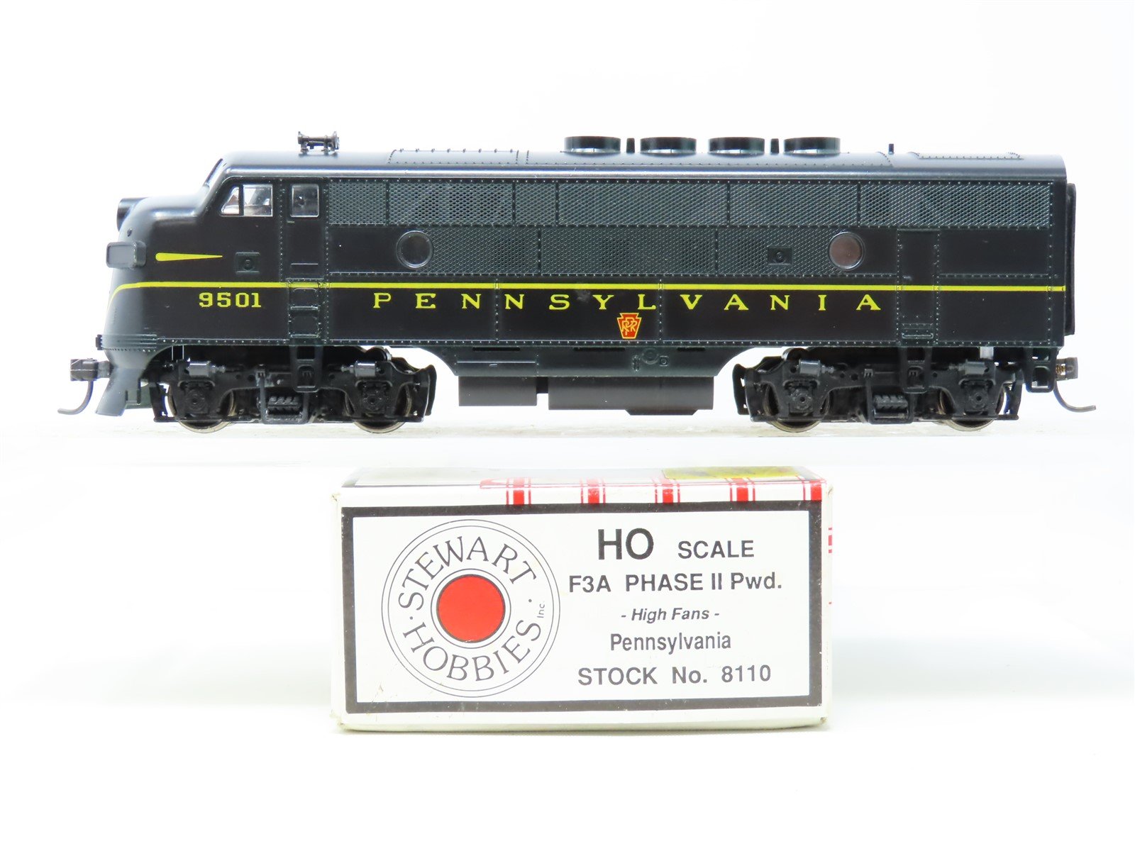 HO Scale Stewart/KATO 8110 PRR Pennsylvania EMD F3A Ph. 2 Diesel #9501 w/DCC