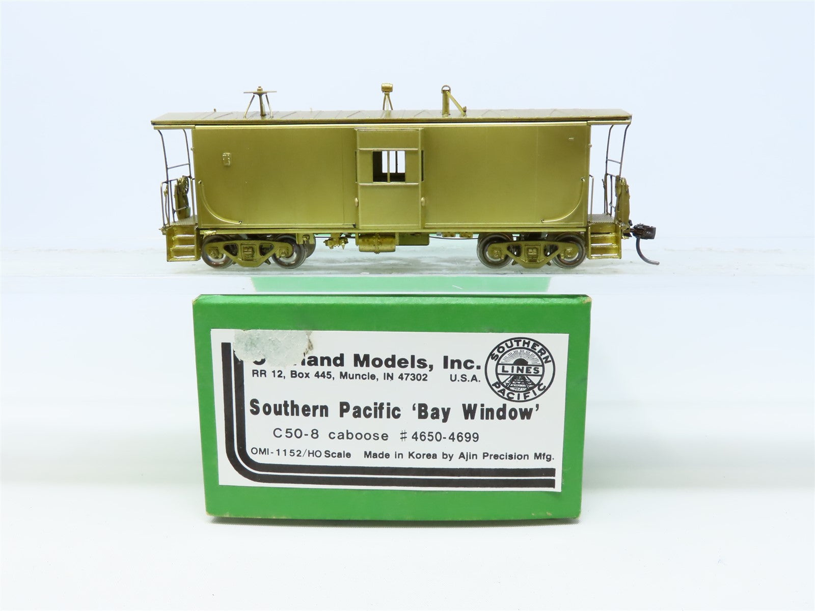 HO Overland Models #OMI-1152 Brass SP Southern Pacific Bay Window C50-8 Caboose