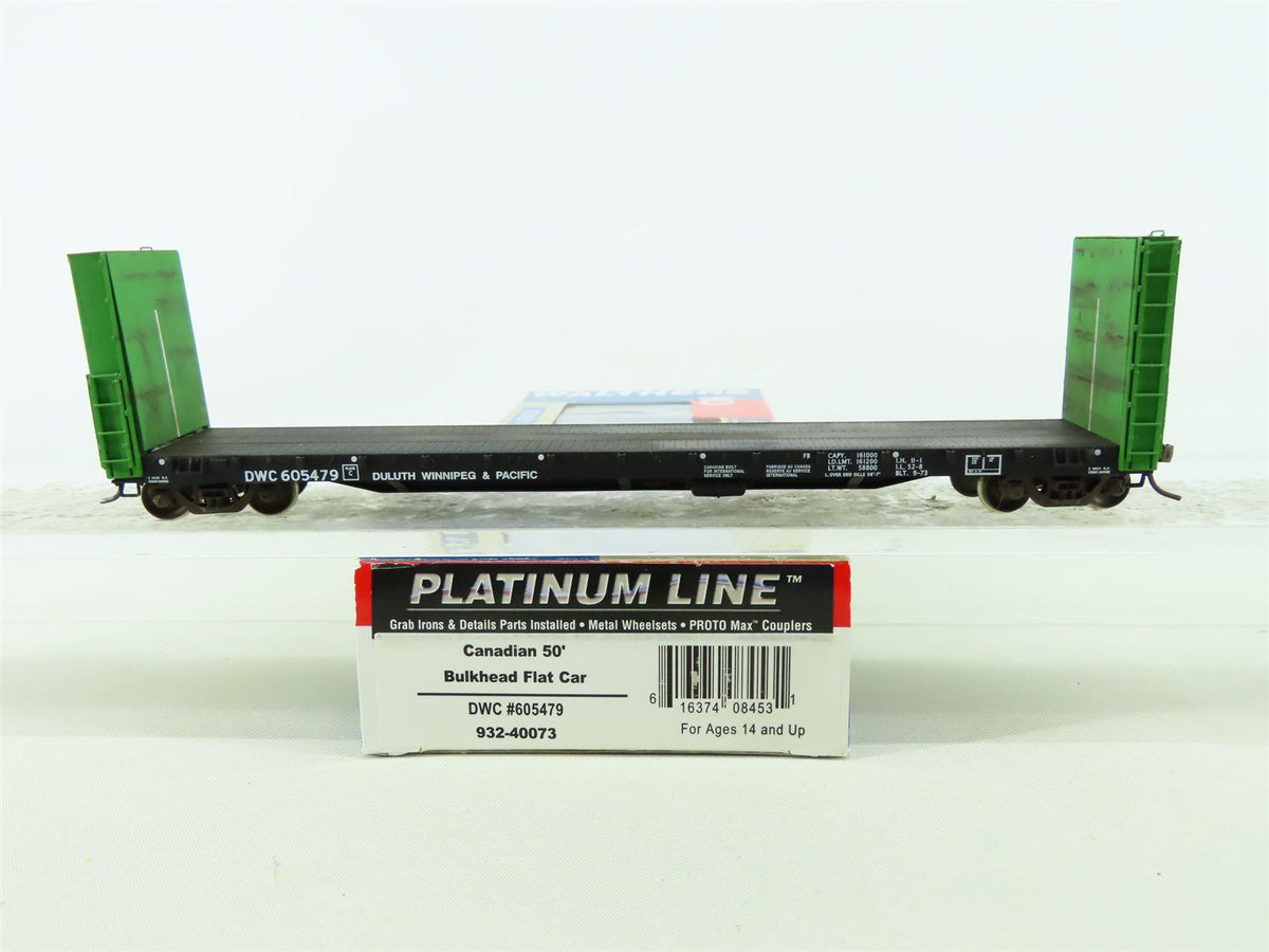 HO Walthers Platinum Line 932-40073 DWC Duluth Winnipeg Pacific Flat Car #605479