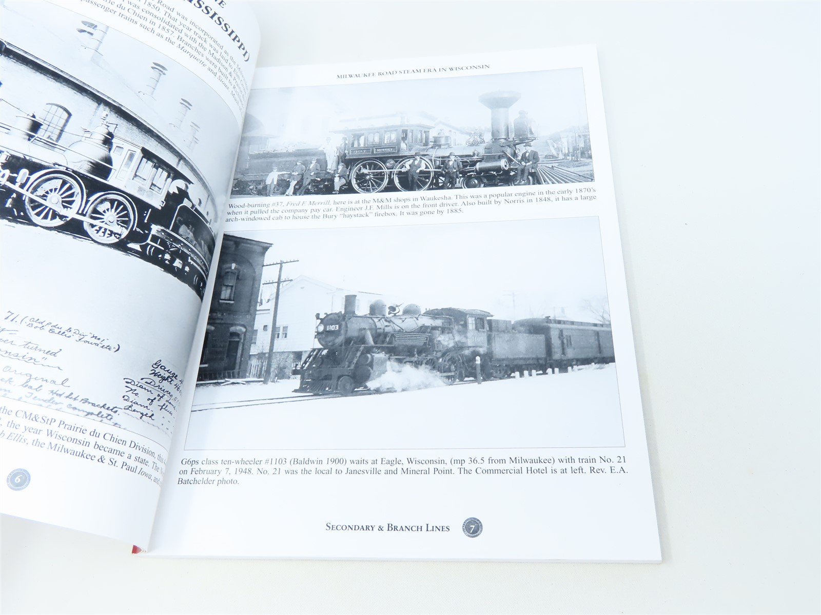 Milwaukee Road Steam Era in Wisconsin Vol. 2 by Thomas E Burg ©2013 SC Book
