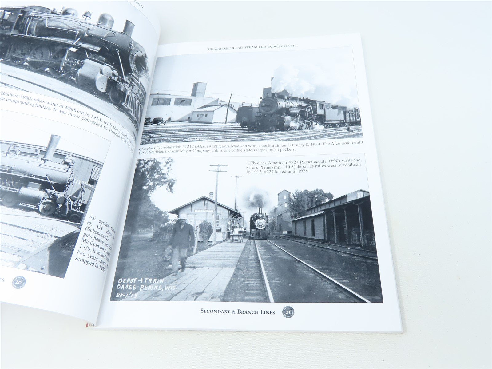 Milwaukee Road Steam Era in Wisconsin Vol. 2 by Thomas E Burg ©2013 SC Book