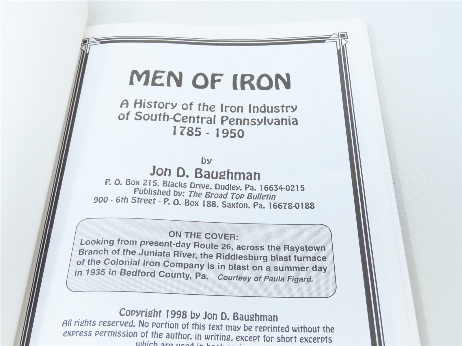 Men Of Iron by Jon D Baughman ©1998 SC Book
