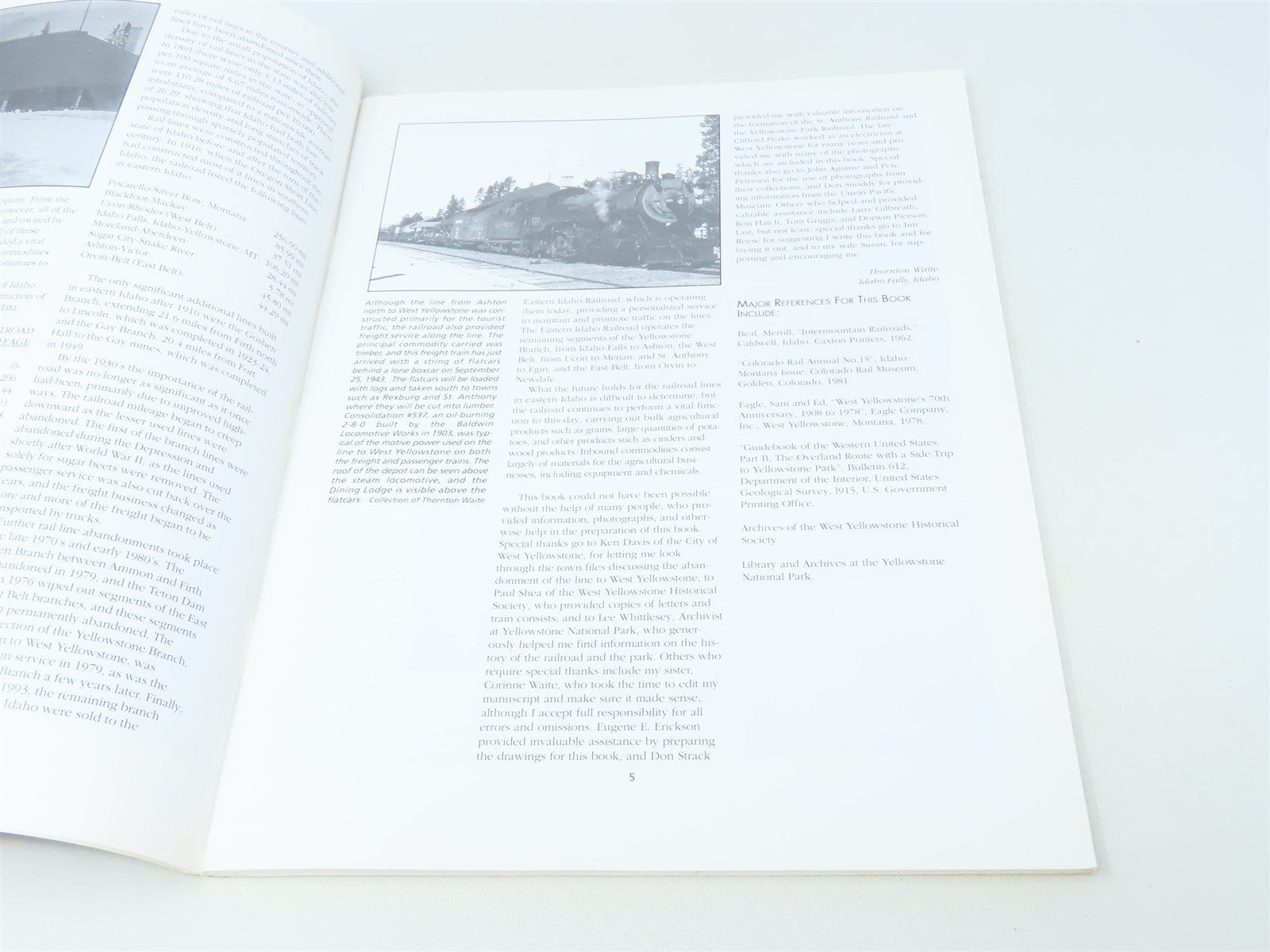 Yellowstone Branch of the Union Pacific by Thornton Waite ©1996 SC Book-Signed