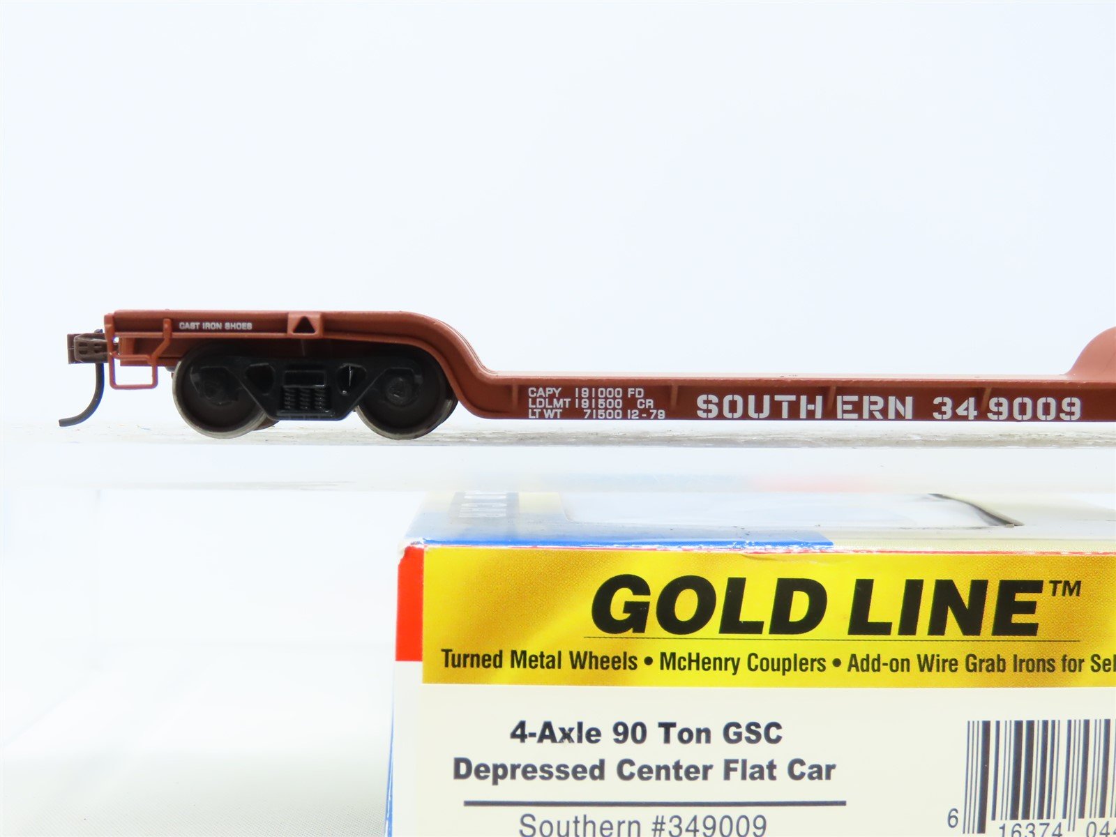 HO Walthers Gold Line 932-7891 SOU Southern Depressed-Center Flat Car #349009