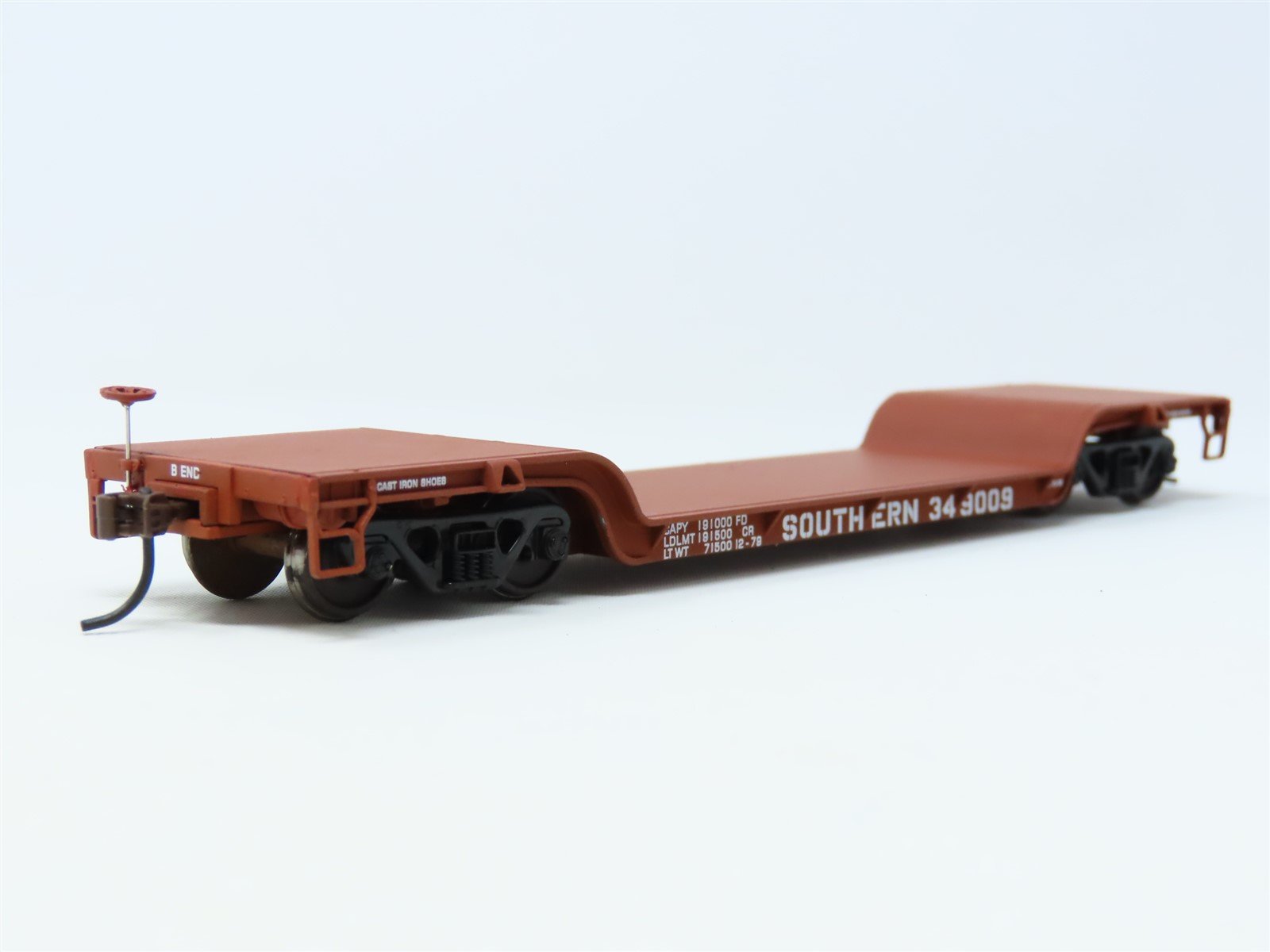 HO Walthers Gold Line 932-7891 SOU Southern Depressed-Center Flat Car #349009