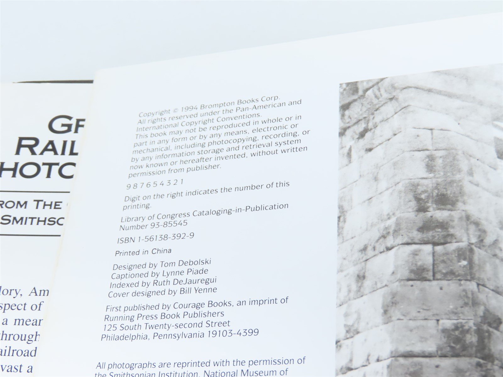 Great Railroad Photographs by John Winthrop Adams ©1994 HC Book