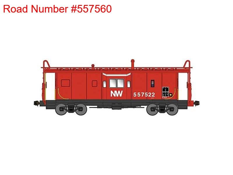 N Bluford Shops 43061 N&amp;W Post-&#39;71 ICC Ph. 3 Bay Window Caboose #557560