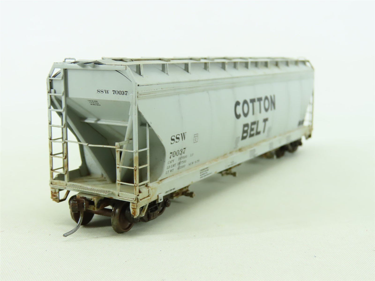 HO InterMountain 47044-08 SSW Cotton Belt 3-Bay Hopper #70037 Custom Weathered