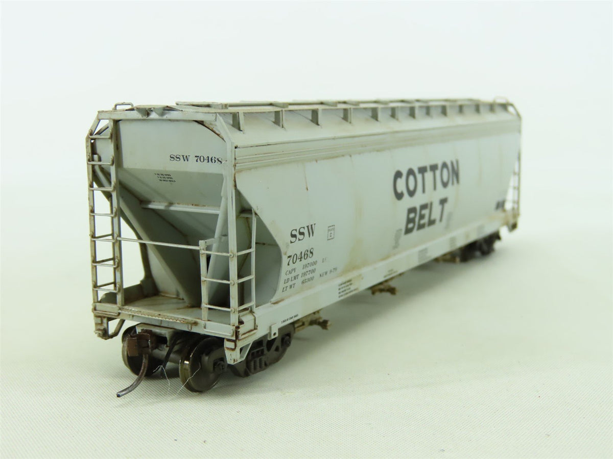 HO InterMountain 47044-07 SSW Cotton Belt 3-Bay Hopper #70468 Custom Weathered