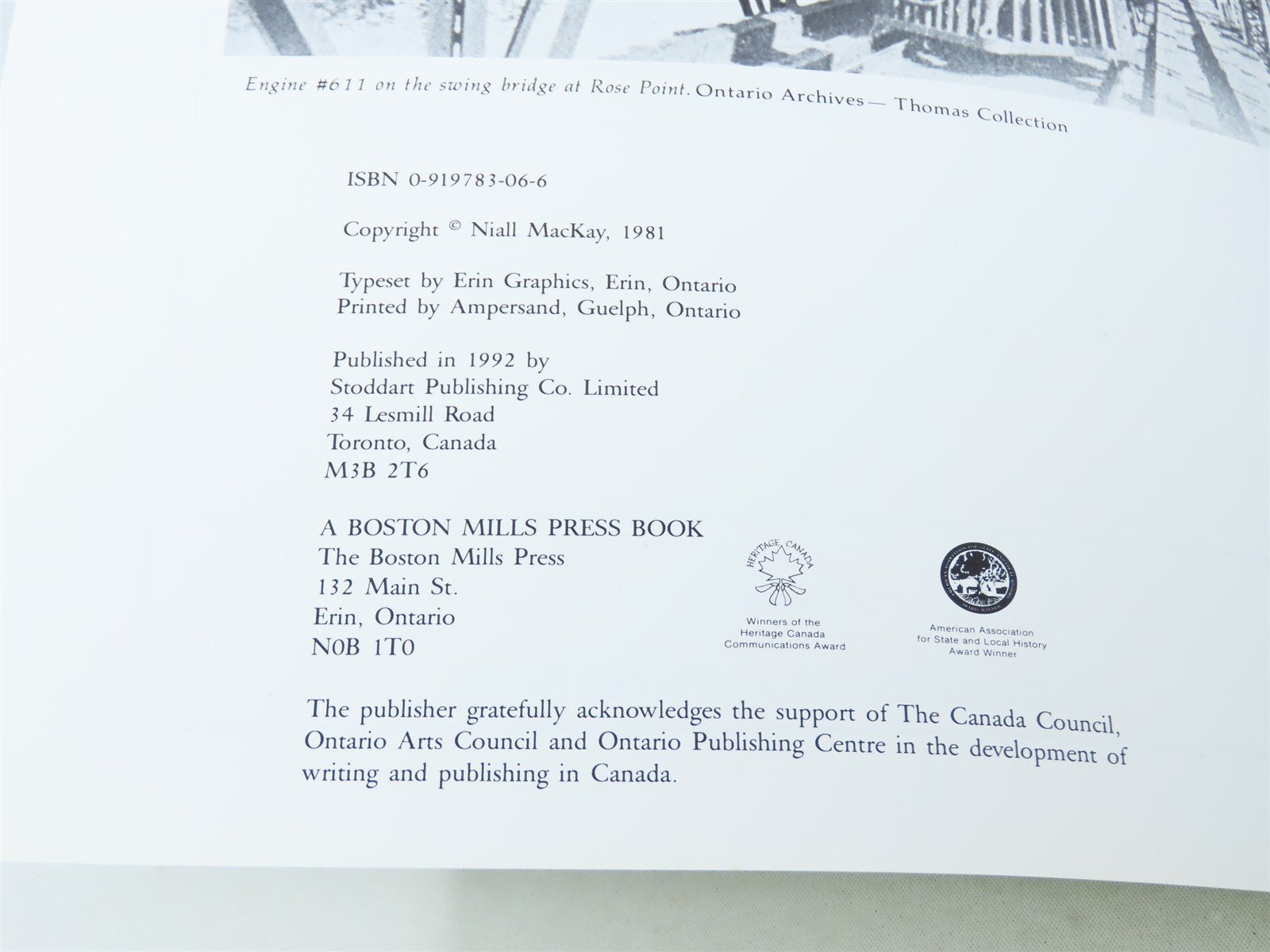 Over the Hills to Georgian Bay by Niall MacKay ©1992 SC Book