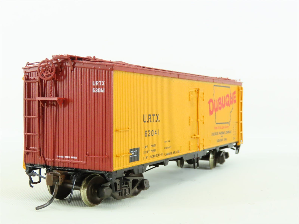 HO Scale Rapido #121003-4 URTX Dubuque GARX 37&#39; Meat Reefer #63041 - Custom