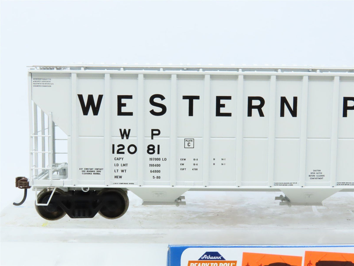 HO Scale Athearn ATH81575 WP Western Pacific 3-Bay Covered Hopper #12081