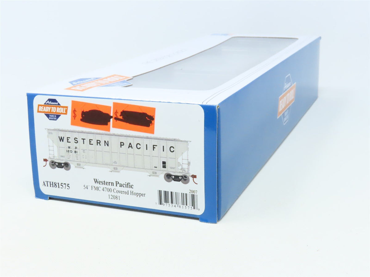 HO Scale Athearn ATH81575 WP Western Pacific 3-Bay Covered Hopper #12081