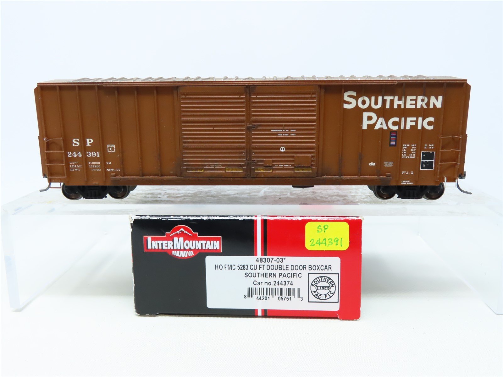 HO InterMountain 48307-03 SP Southern Pacific Box Car #244391 Custom Weathered