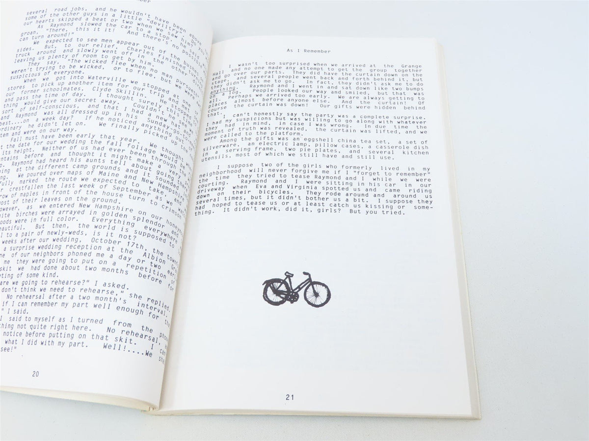 As I Remember by Ruby Crosby Wiggin ©1987 SC Book