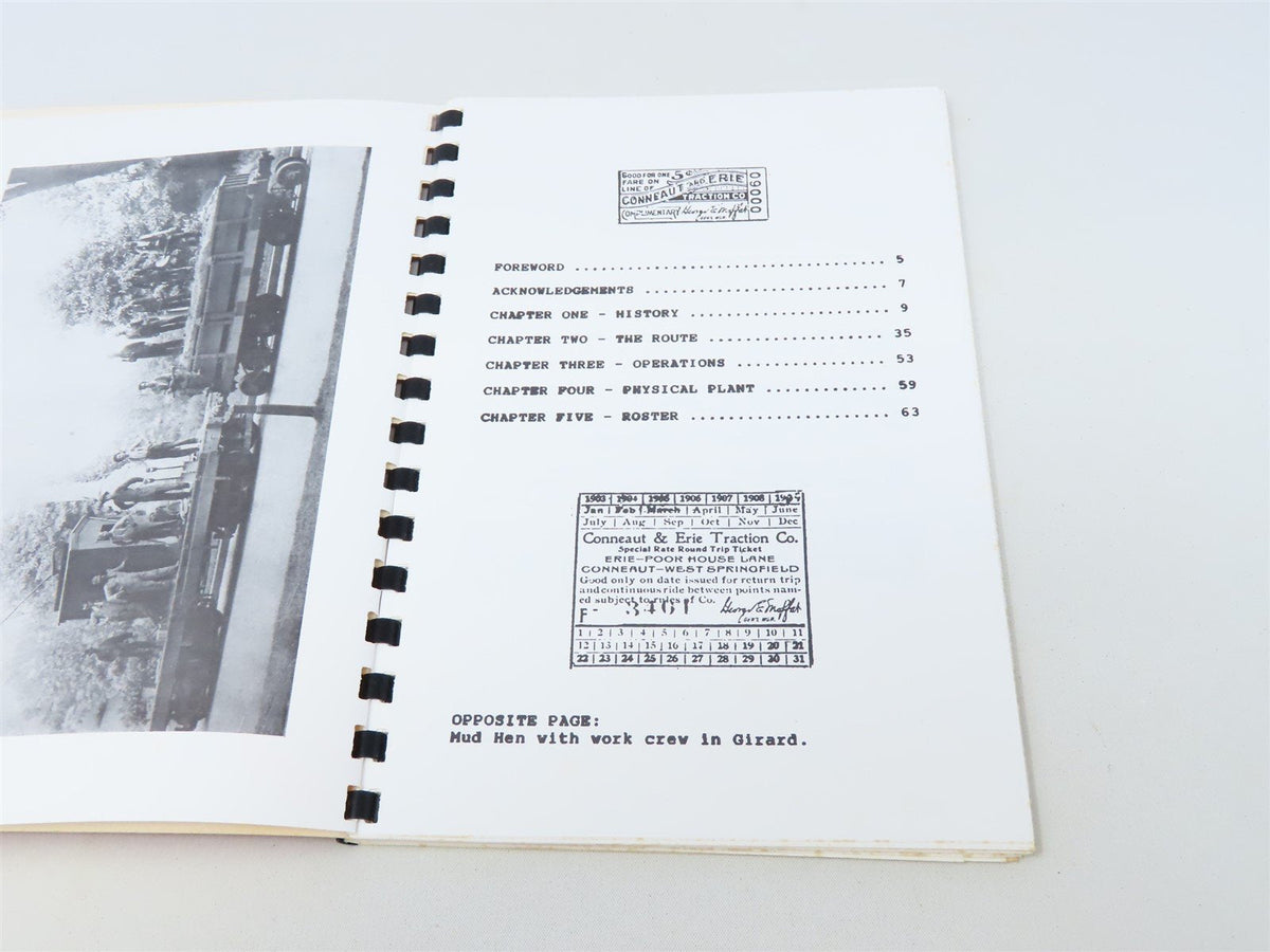 Conneut &amp; Erie Traction Co. by Benson W Rohrbeck ©1990 SC Book