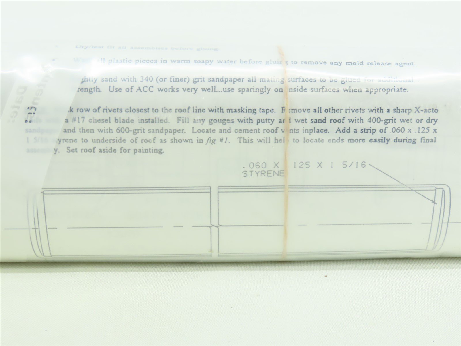 HO NHRHTA Ltd. Run Kit #34 Stainless Steel Baggage Rm Converted To Drawing Rm