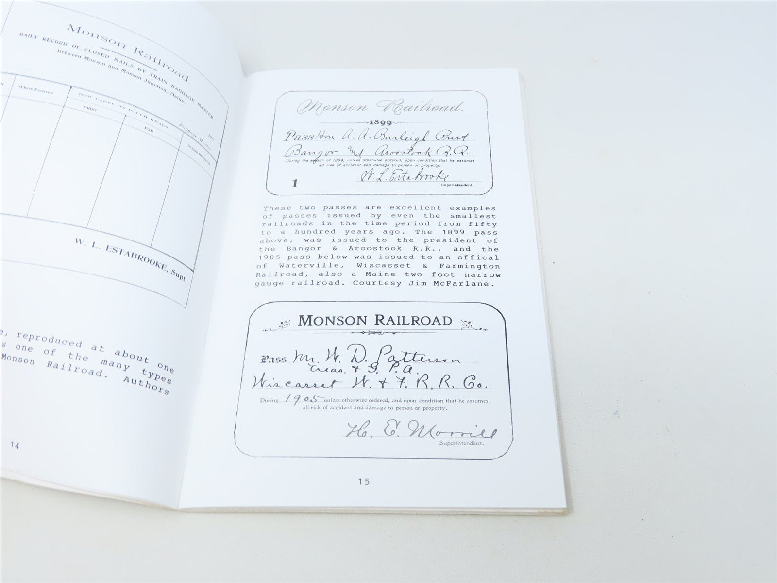 The Monson Railroad by Roger A Whitney ©1989 SC Book