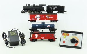 O Gauge 3-Rail MTH RailKing 30-4017-1 ATSF Santa Fe 2-6-0 Steam Freight Set