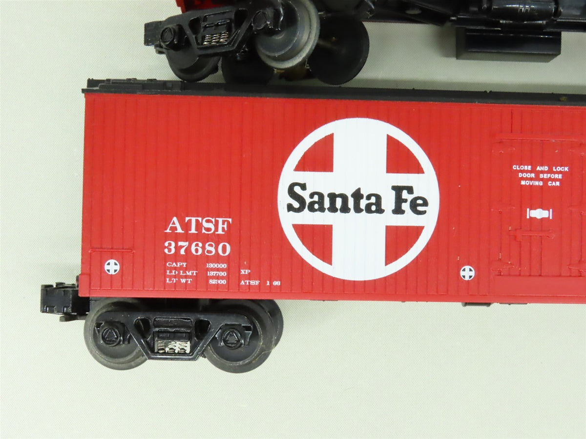 O Gauge 3-Rail MTH RailKing 30-4017-1 ATSF Santa Fe 2-6-0 Steam Freight Set