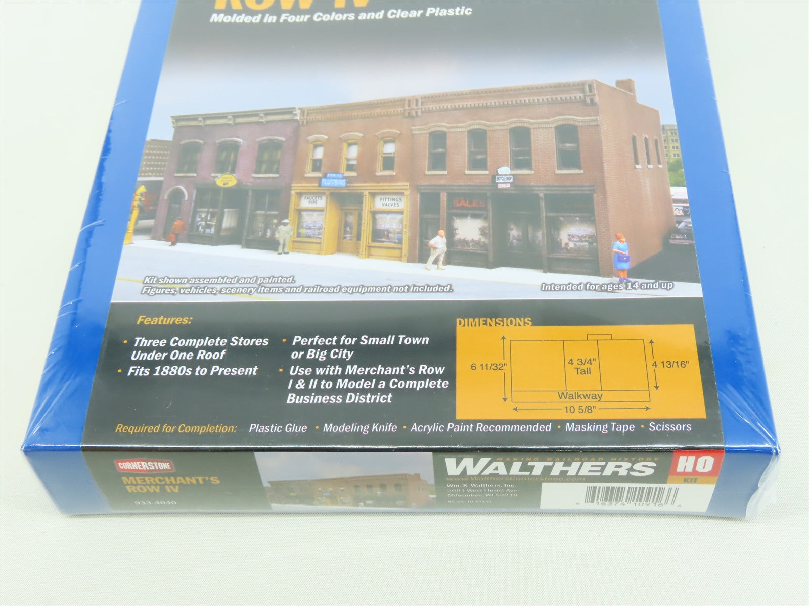 HO 1/87 Scale Walthers Cornerstone Kit #933-4040 Merchant's Row IV - Sealed