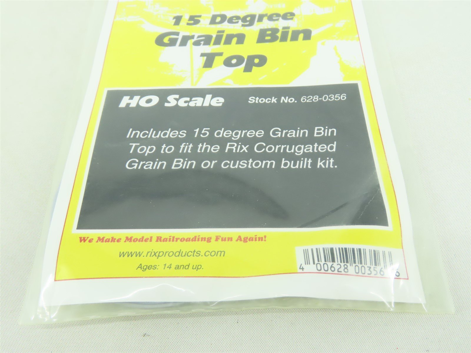 HO 1/87 Scale Rix Products #628-0356 15 Degree Grain Bin Top - Sealed