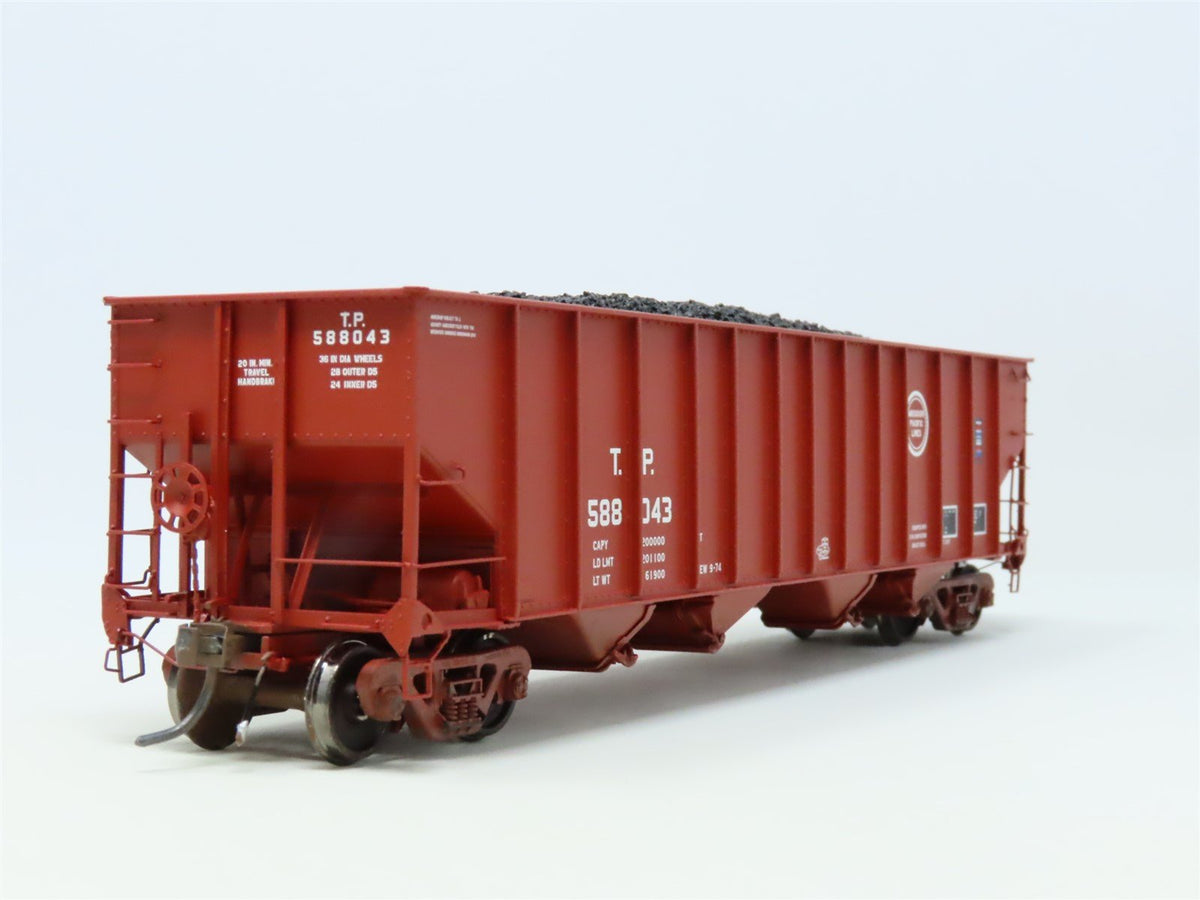 HO ExactRail Platinum #EP-81501-4 TP Texas Pacific 4-Bay Hopper #588043 - Custom