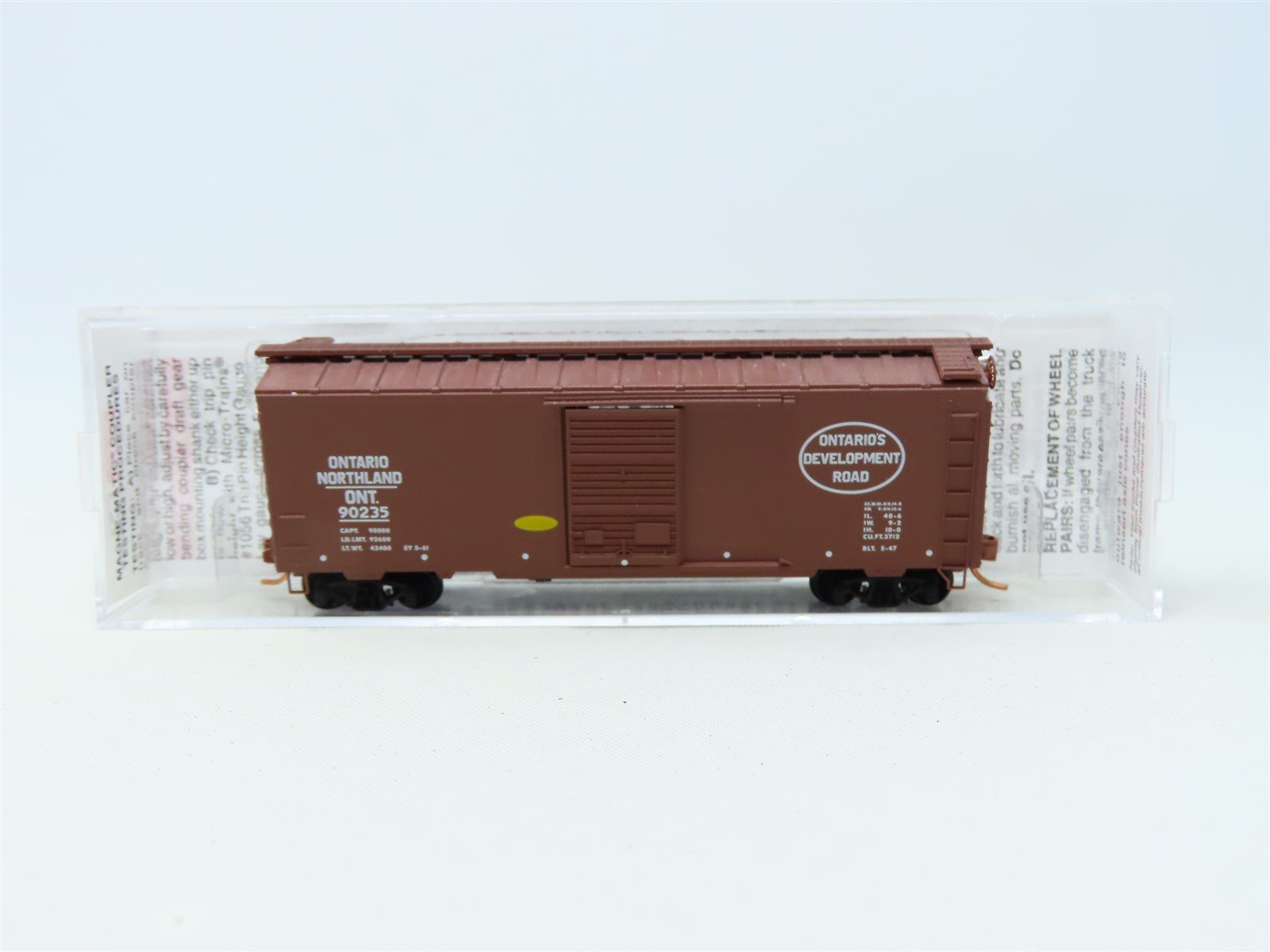 N Scale Micro-Trains MTL #02000376 ONT Ontario & Northland 40' Box Car #90235