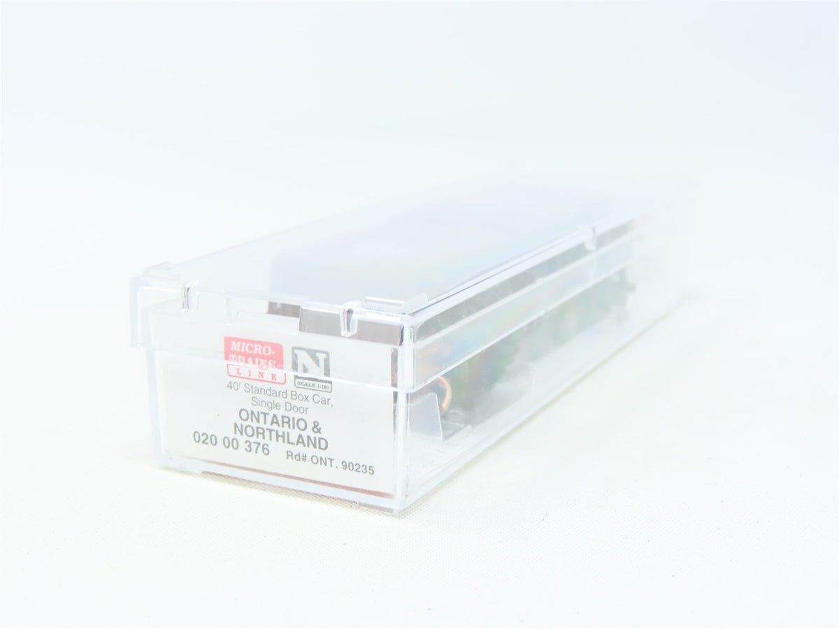 N Scale Micro-Trains MTL #02000376 ONT Ontario &amp; Northland 40&#39; Box Car #90235