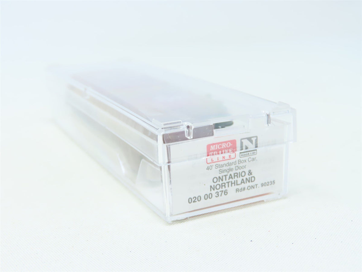 N Scale Micro-Trains MTL #02000376 ONT Ontario &amp; Northland 40&#39; Box Car #90235