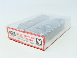 N Scale Micro-Trains MTL 108022 C&O Chesapeake & Ohio 3-Bay Hopper w/ Load 2-Pk.