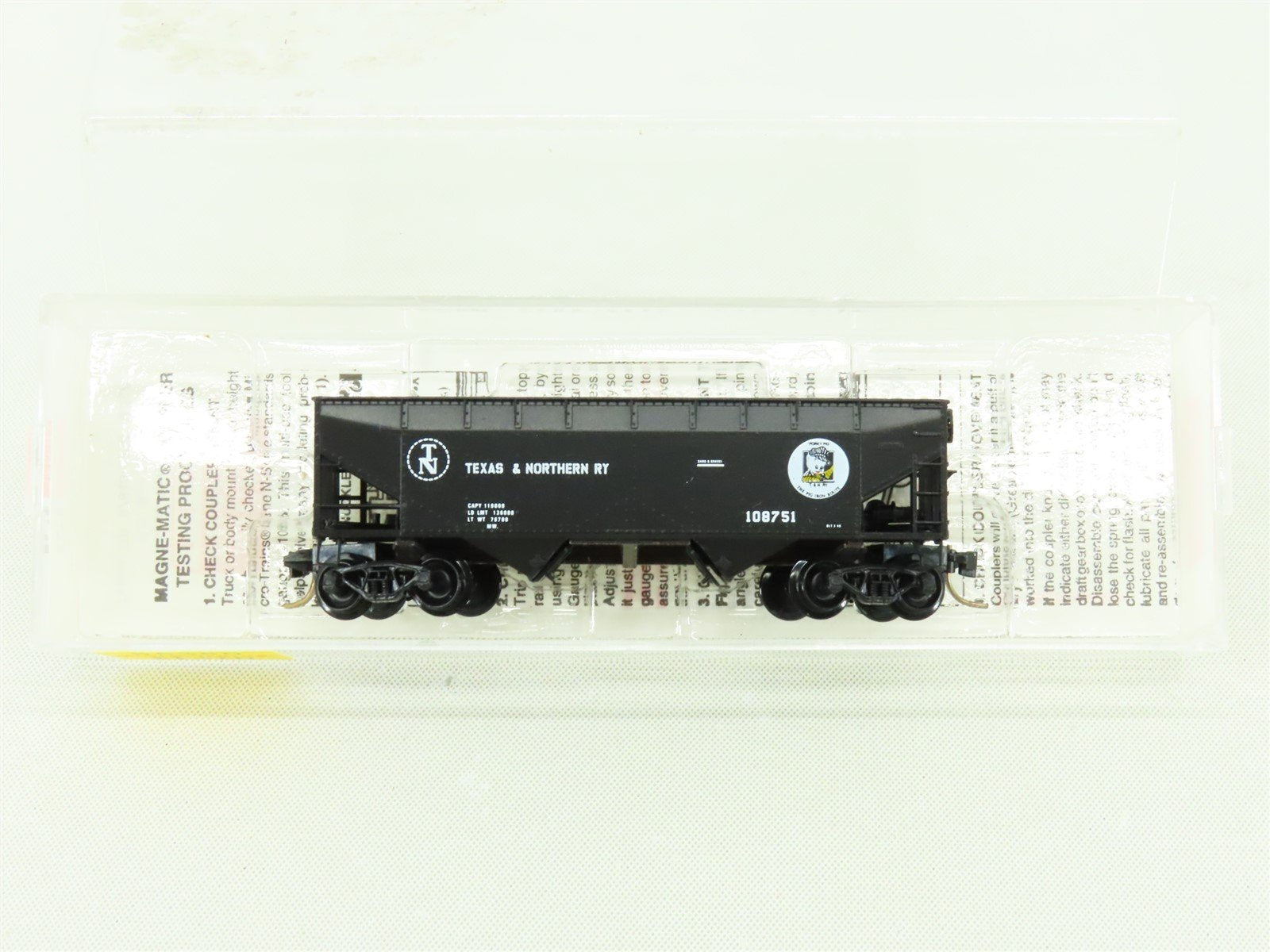N Micro-Trains MTL 55350 TN Texas & Northern Railway 33' 2-Bay Hopper #108751