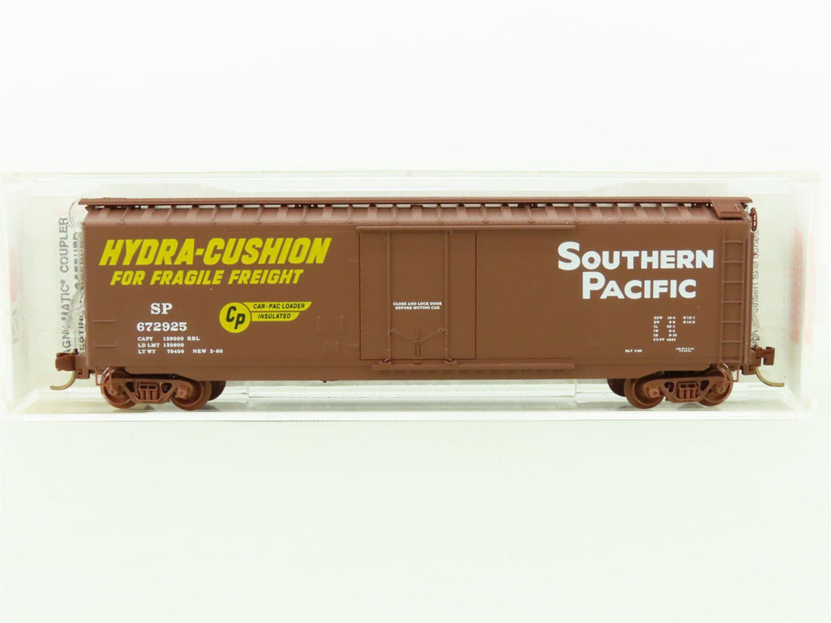 N Micro-Trains MTL 32160 SP Southern Pacific Hydra-Cushion 50&#39; Box Car #672925