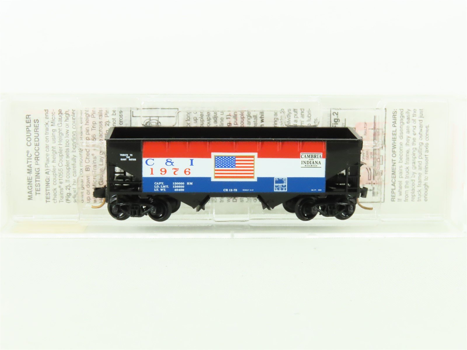 N Scale Micro-Trains MTL 55430 C&I Cambria & Indiana 33' 2-Bay Hopper #1976
