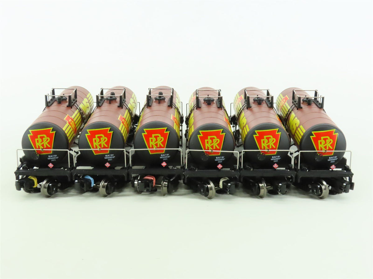 O Gauge 3-Rail Menards 275-9106 NS PRR Pennsylvania Modern Tank Car 6-Pack