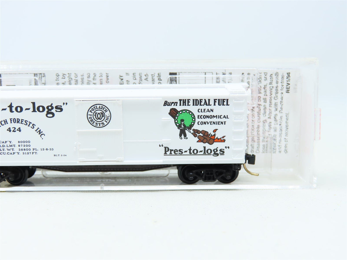 N Scale Micro-Trains MTL #42060 Potlach Lumber Co. 40&#39; Single Door Box Car #424