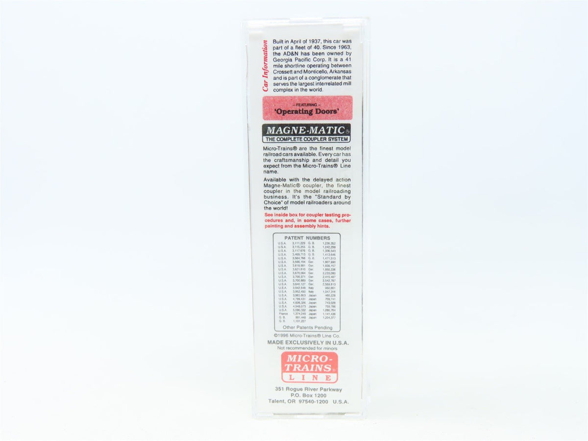 N Scale Micro-Trains MTL #23240 AD&amp;N Ashley, Drew &amp; Northern 40&#39; Box Car #2413