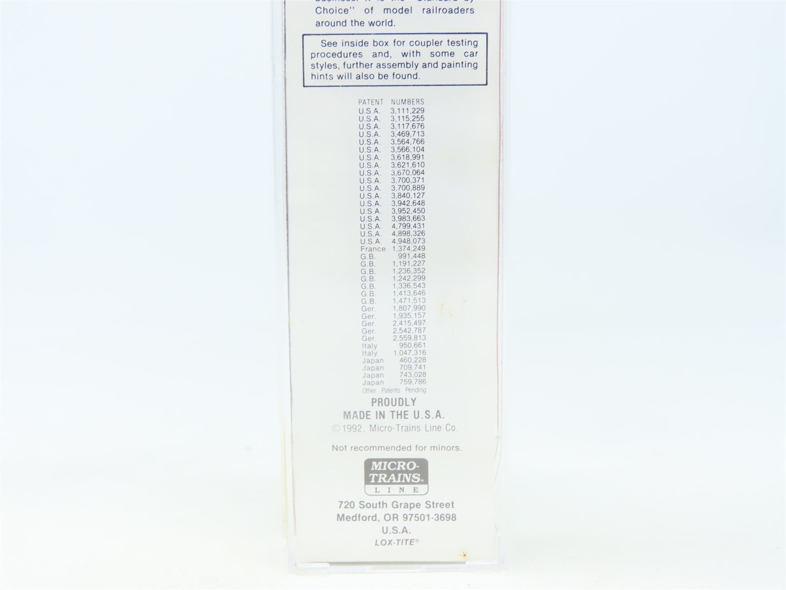 N Scale Micro-Trains MTL 21190 LOVX American Colloid Co. 40' Box Car #9116