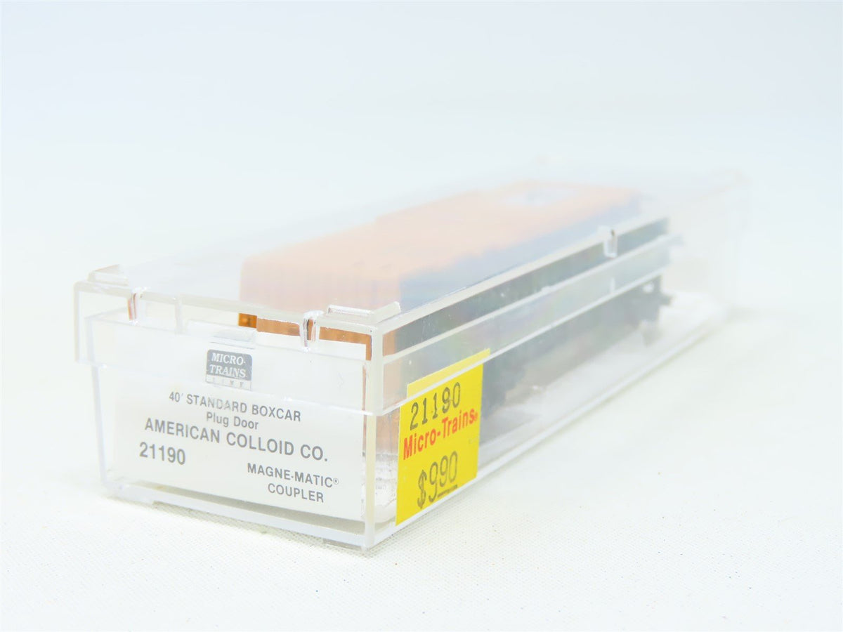 N Scale Micro-Trains MTL 21190 LOVX American Colloid Co. 40&#39; Box Car #9116