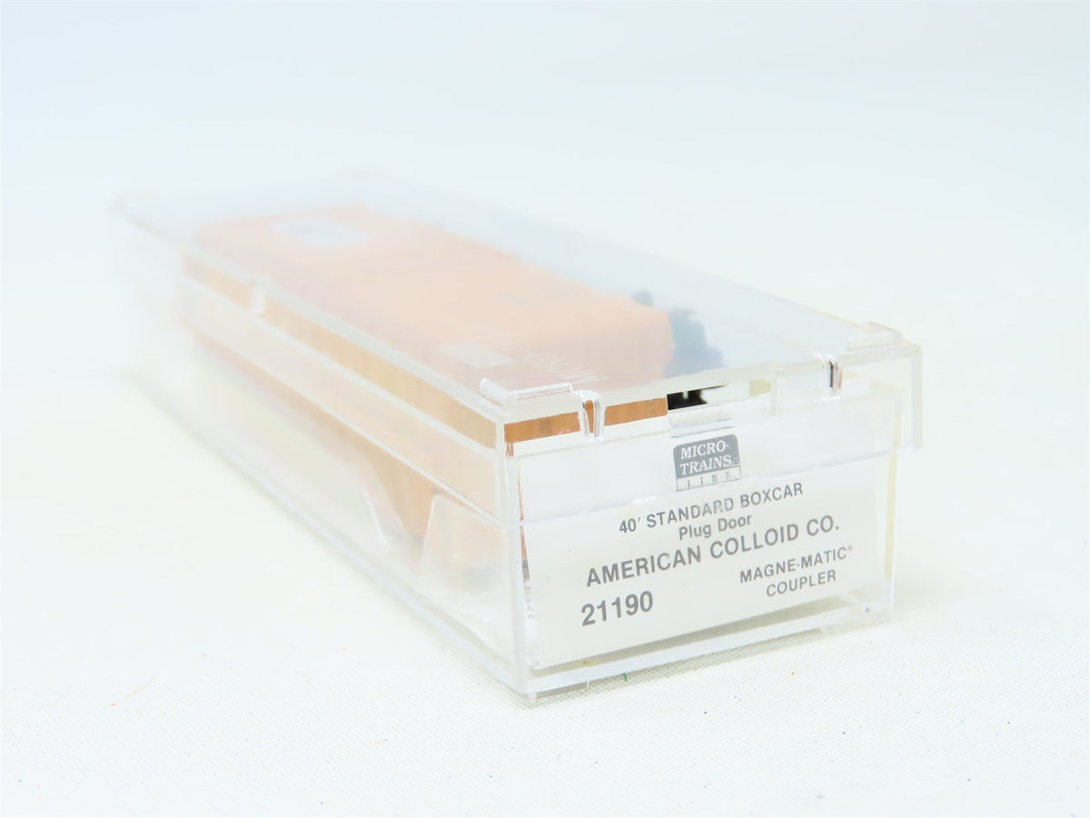 N Scale Micro-Trains MTL 21190 LOVX American Colloid Co. 40&#39; Box Car #9116