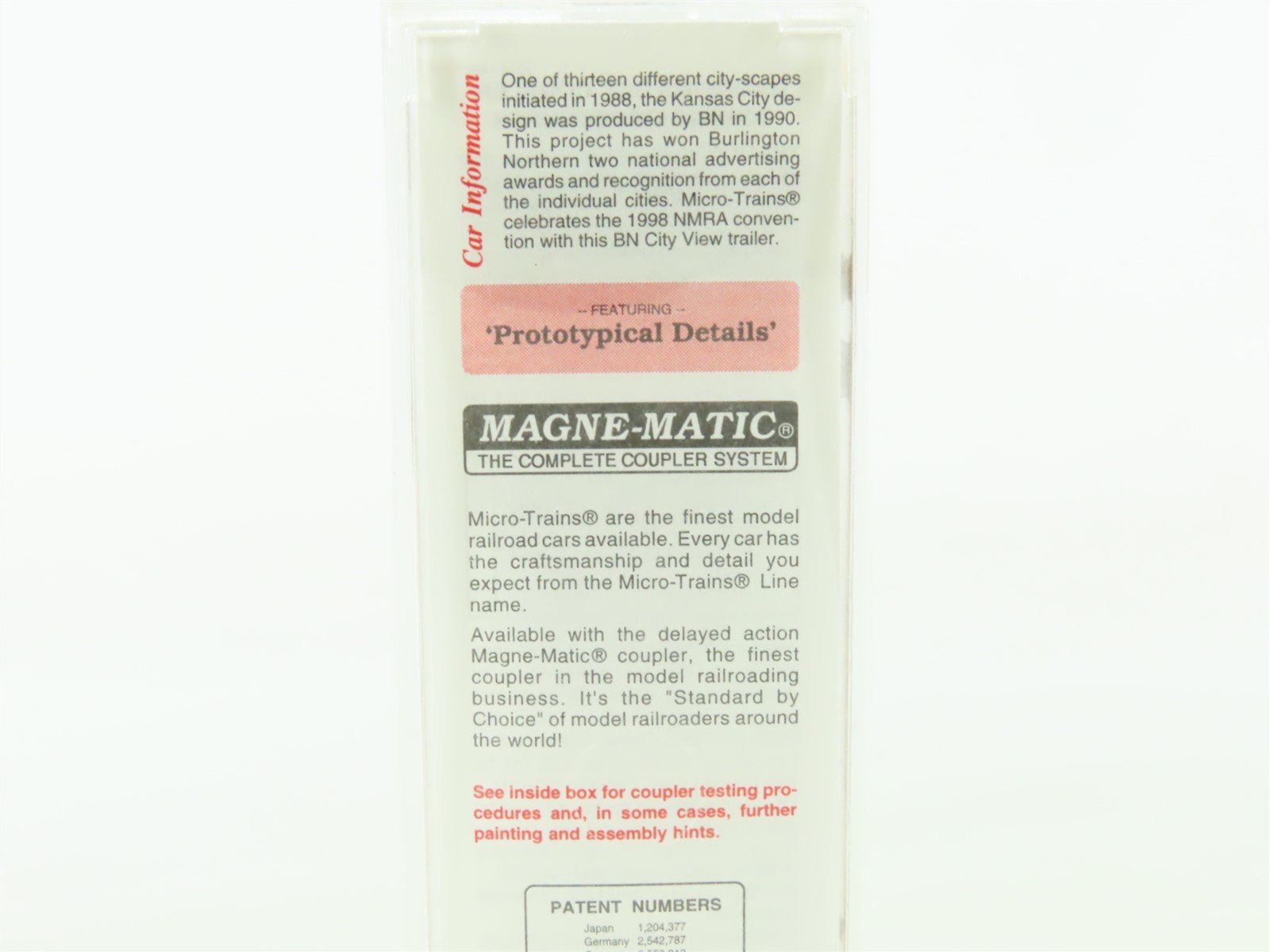 N Micro-Trains MTL #67110 BNZ BN Intermodal 45' Trailer - Kansas City #237895