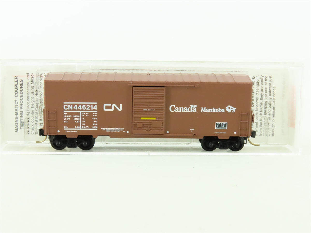 N Micro-Trains MTL #24280 CN Canadian National &quot;Manitoba&quot; 40&#39; Box Car #446214