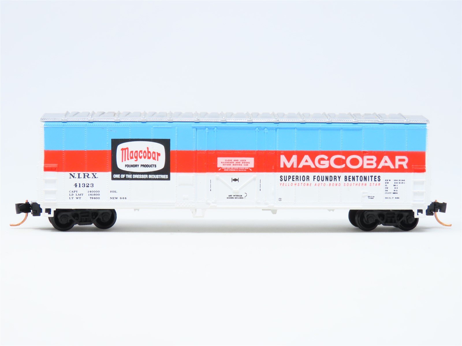 N Scale Walthers NIRX Magcobar 50' Plug Door Steel Box Car #41323