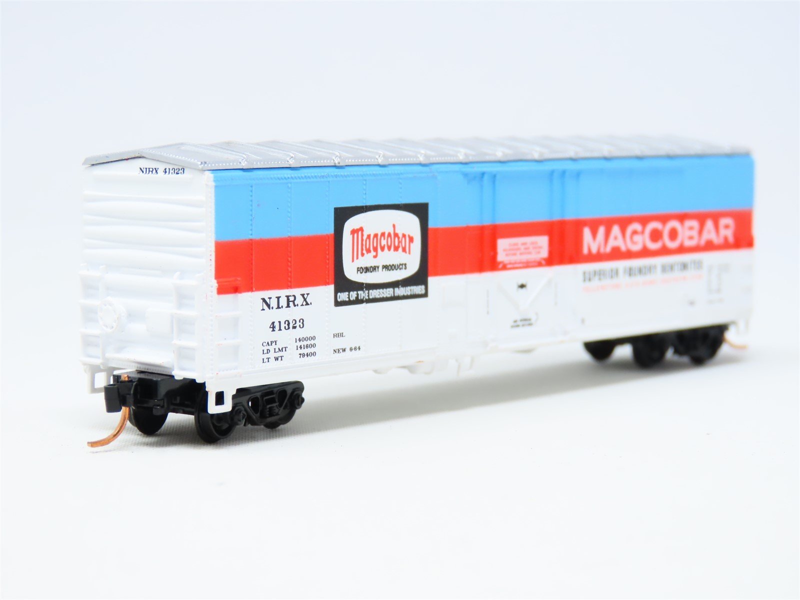 N Scale Walthers NIRX Magcobar 50' Plug Door Steel Box Car #41323